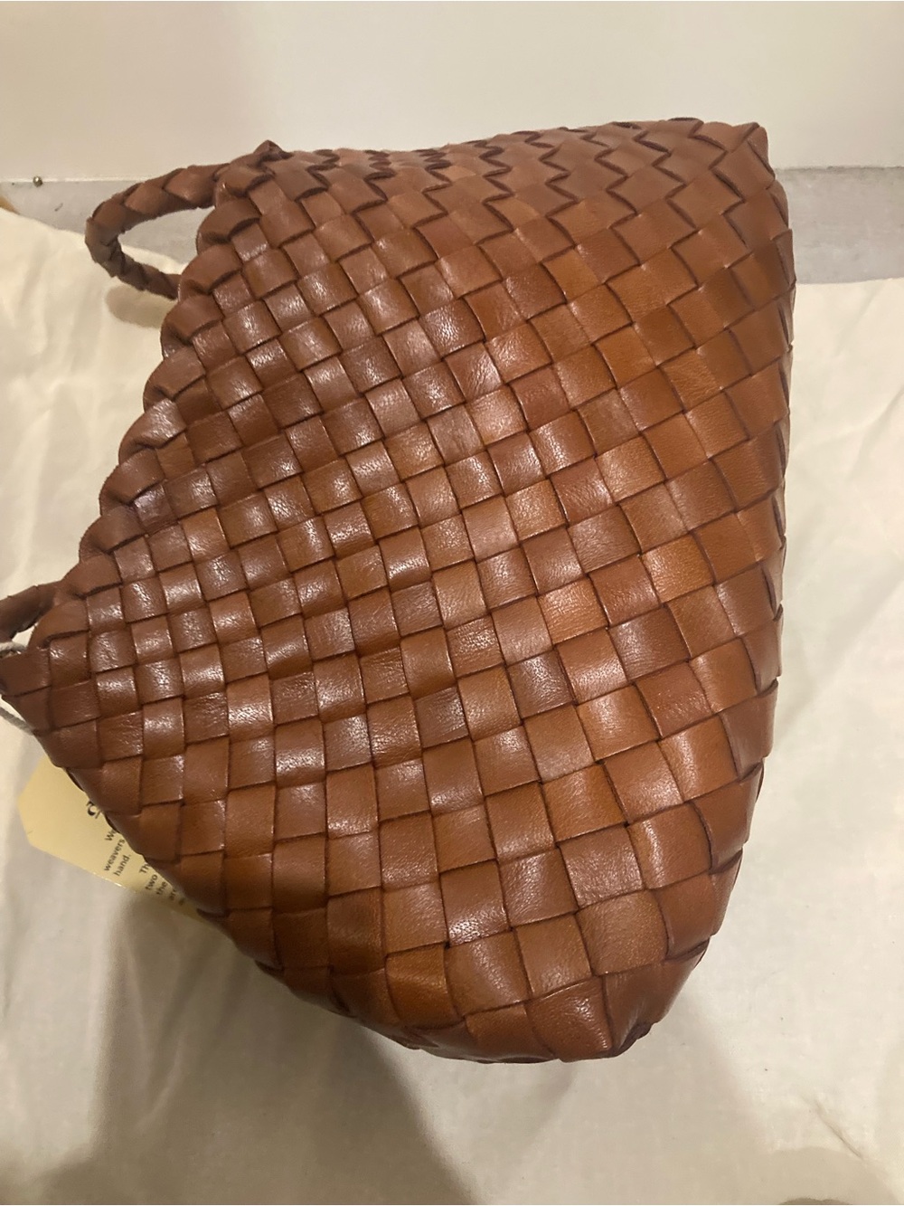 Dragon Diffusion Woven Shoulder Bag in Chestnut Brown 8943 - Picture 11 of 14